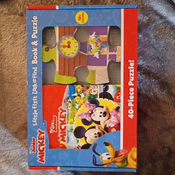 MICKEY MOUSE CLUB HOUSE PUZZLE & BOOK SET NEW! - Picture 1 of 4